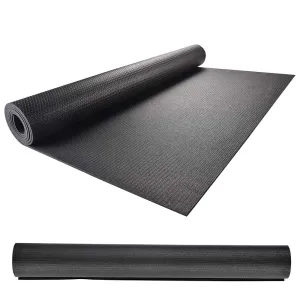 Yescom 3/16" Black Yoga Mat Workout Gym Floor Mat 6.5x3ft